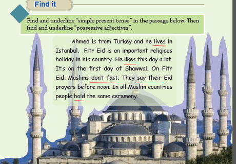 جواب find it صفحه ۵۷ زبان انگلیسی پایه نهم