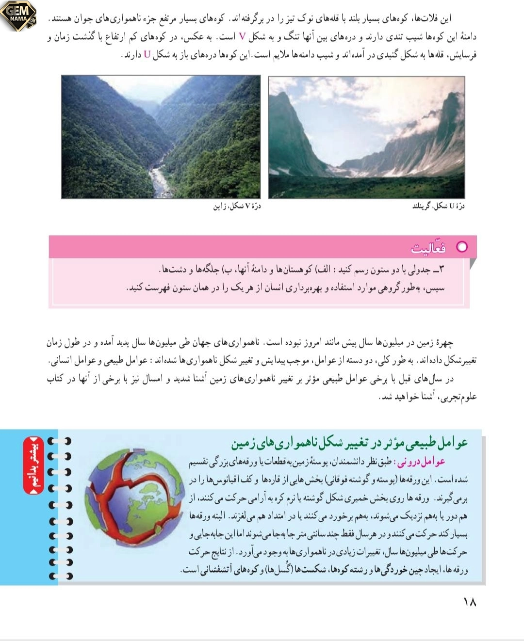 جواب فعالیت صفحه ۱۸درس ۳مطالعات نهم