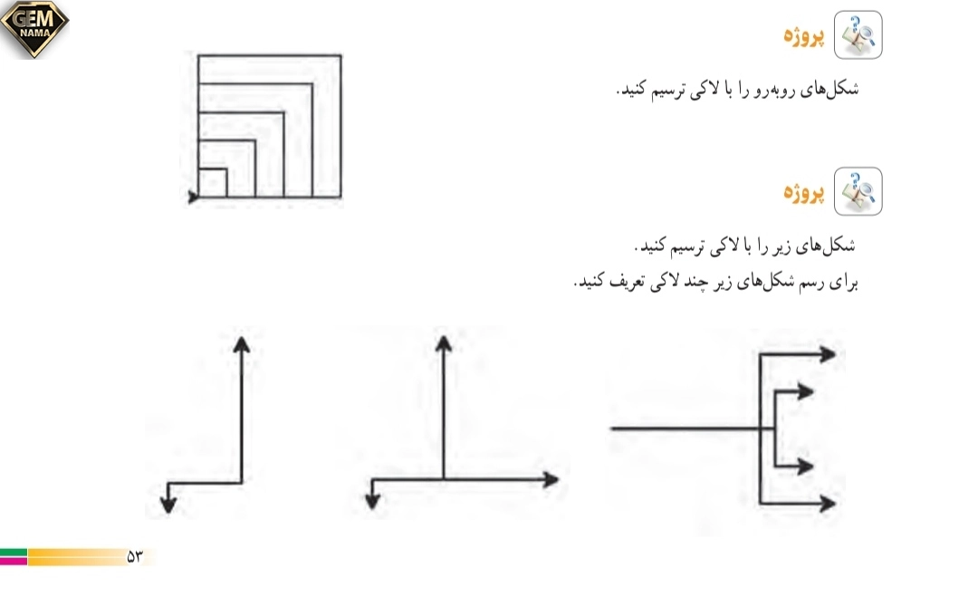 جواب پروژه صفحه ۵۳پودمان ۴کاروفناوری نهم