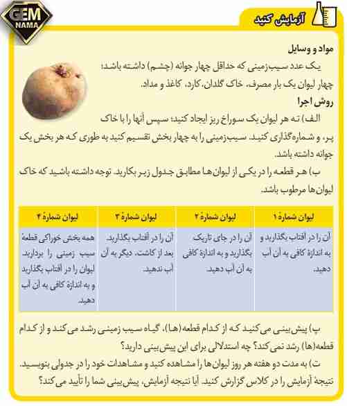 آزمایش کنید صفحه 59 علوم تجربی پایه هشتم
