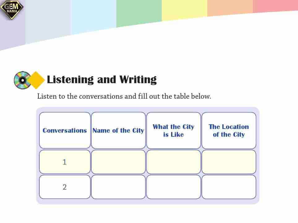 listening and writing درس 5 زبان انگلیسی پایه هشتم