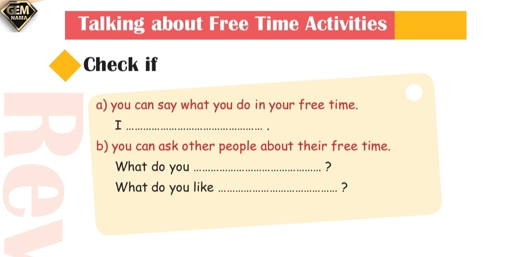 talking about free time acti-صفحه62 زبان انگلیسی پایه هشتم