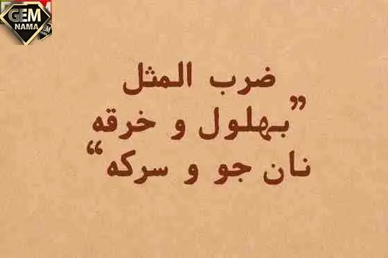 معنی و ریشه ضرب المثل بهلول و خرقه نان جو و سرکه