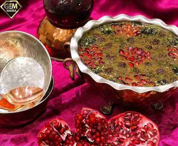 طرز تهیه آش انار شب یلدا شمالی شیرازی و تبریز