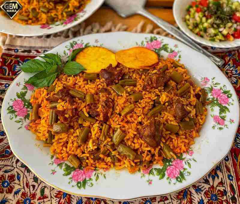 طرز تهیه لوبیا پلو با گوشت چرخ کرده و گوشت مرغ