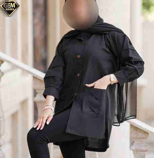 ۴۰ مدل مانتو لنین مشکی جدید ۱۴۰۲