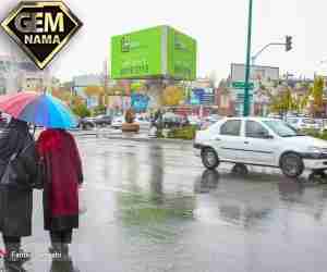 رگبار رعدوبرق و کاهش نسبی دما در برخی نقاط کشور
