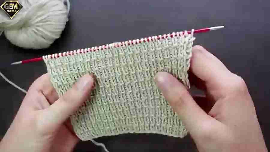 آموزش بافت ژاکت ساده از پایین